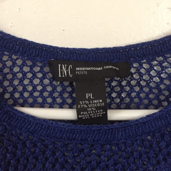 INC Knit Top, Blue, Size PL - Picture 9 of 10